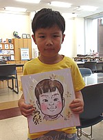 似顔絵をお描きした男の子