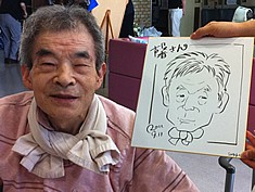 似顔絵をお描きした男性