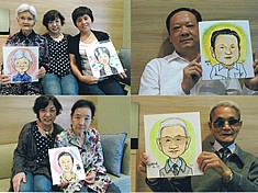 似顔絵をお描きした中国残留邦人のみなさん