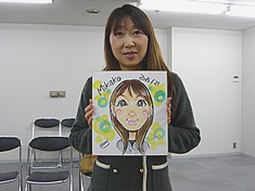 似顔絵をお描きした女性