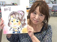 似顔絵をお描きした女性