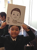 似顔絵をお描きした男の子