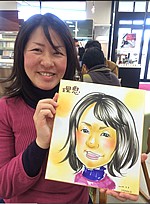 似顔絵をお描きした女性