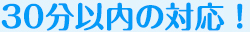 30分以内の対応