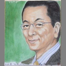 兵庫県を拠点に活躍している女性似顔絵師が描いた有名俳優の似顔絵