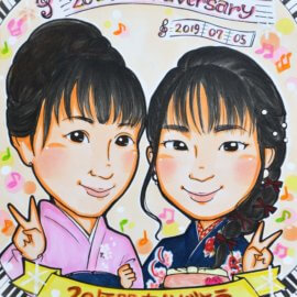 結婚式でお母さんにプレゼントするための似顔絵